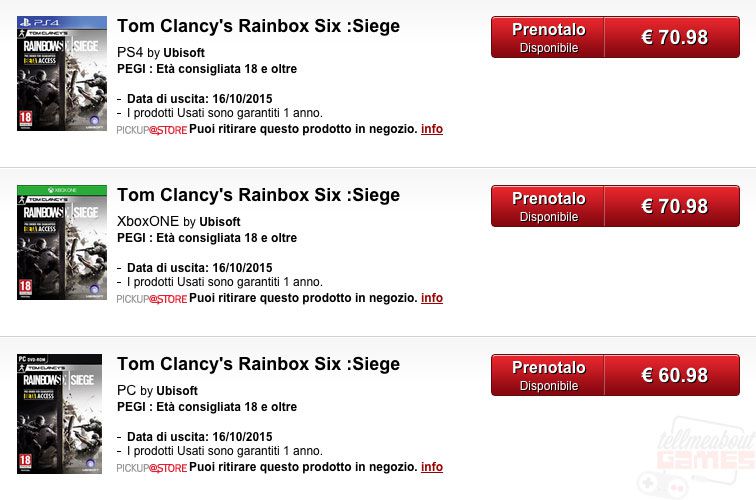 rainbow six price